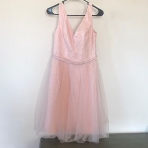 David’s Bridal Vera Wang Blush Pink Dress size 6